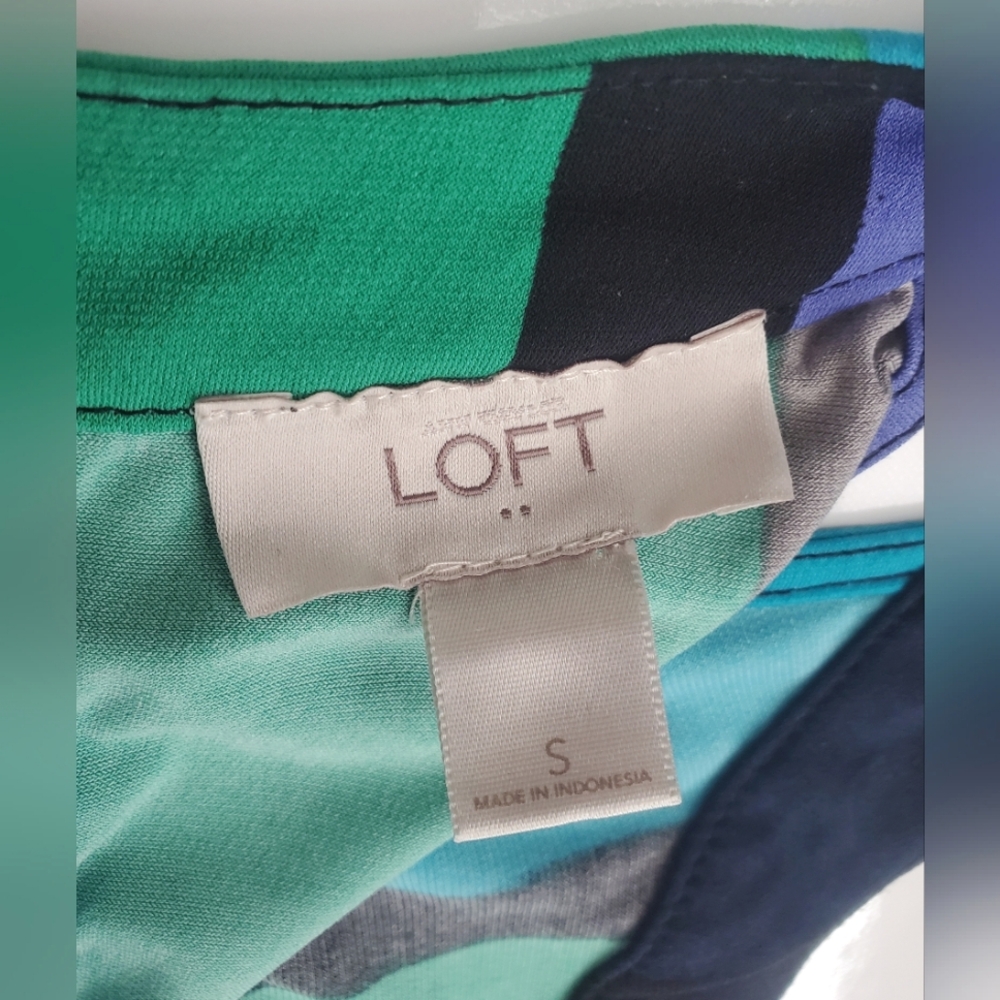 Ann Taylor Loft Dress Mod Colourblock Sleeveless Halter Retro Pop Art Small - Picture 4 of 11